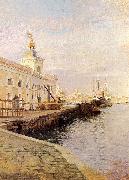 Julius L.Stewart View Of Venice oil on canvas